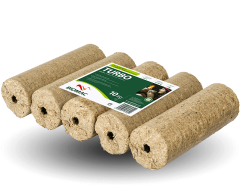 BIOMAC Holzbriketts TURBO hell, Ø 90 mm, mit Loch