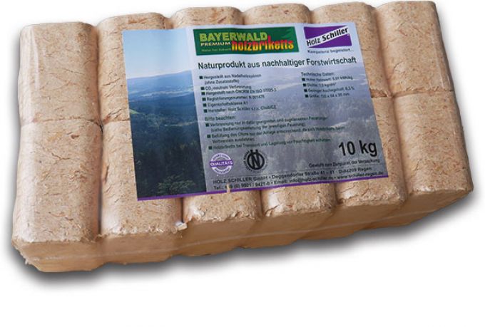 BAYERWALD Holzbriketts - Eckig